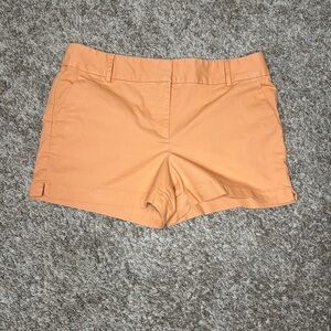 LOFT High Waist Orange Tailored Shorts